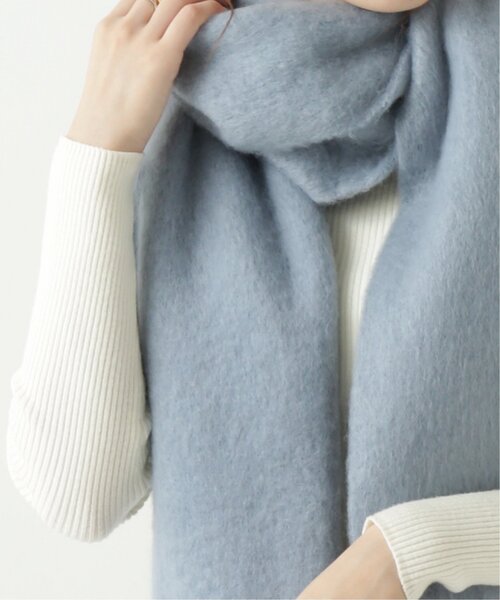 RAY CASSIN（レイカズン）の「起毛フリンジマフラー（マフラー・レディース・ブルー/ブラウン/キナリ/イエロー・FREE）」の6枚目の写真