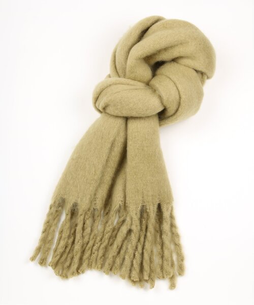 RAY CASSIN（レイカズン）の「起毛フリンジマフラー（マフラー・レディース・ブルー/ブラウン/キナリ/イエロー・FREE）」の18枚目の写真