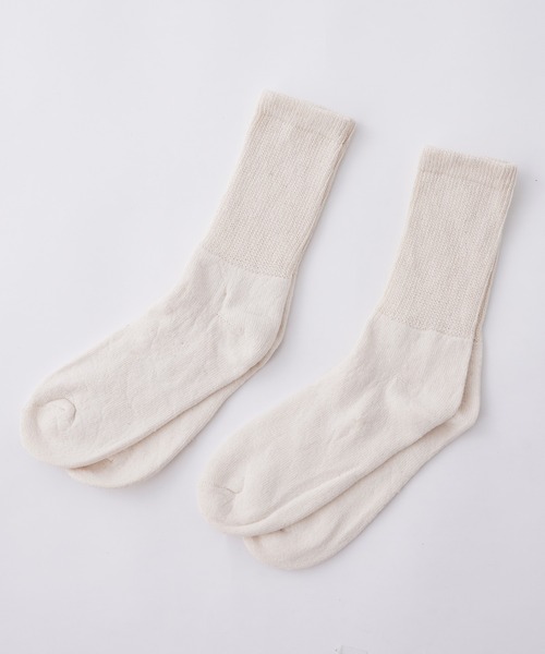 CIAOPANIC（チャオパニック）の「ナチュラルコットン2ピースソックス（ソックス/靴下・メンズ・ホワイト/オフホワイト・25）」の4枚目の写真
