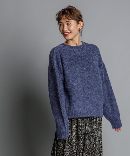 CIENA(シエナ)の「2way シャギーニットカーディガン(カーディガン/ボレロ・レディース・ネイビー/グリーン系その他/チャコール・FREE)」の17枚目の写真