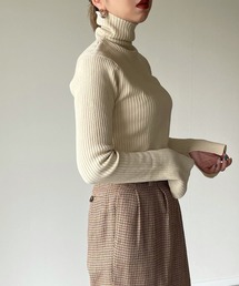 y/m by misato | リブタートルネックニットトップス(ニット/セーター)