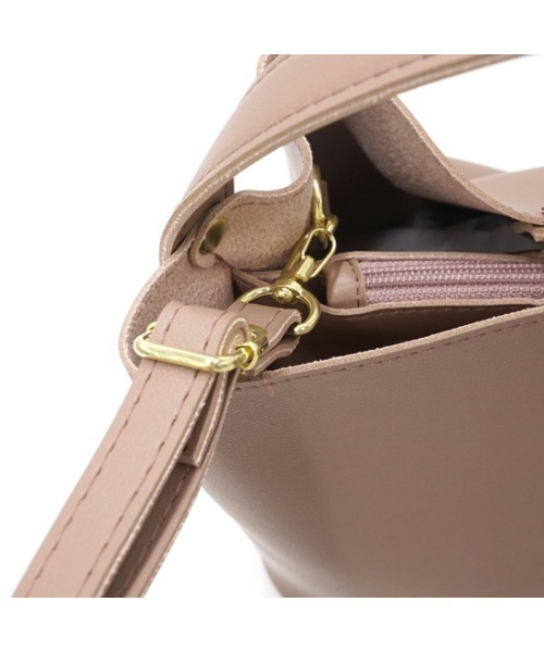 flower(フラワー)の「クラシックバケットバッグ(ショルダーバッグ・レディース・ピンク/ベージュ/グレー・FREE)」の20枚目の写真