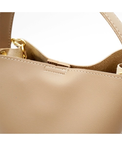 flower(フラワー)の「クラシックバケットバッグ(ショルダーバッグ・レディース・ピンク/ベージュ/グレー・FREE)」の14枚目の写真