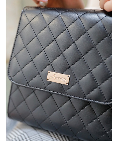 Areeam（アリーム）の「パールハンドルキルティングバッグ（ショルダーバッグ・レディース・ブラック・FREE）」の12枚目の写真