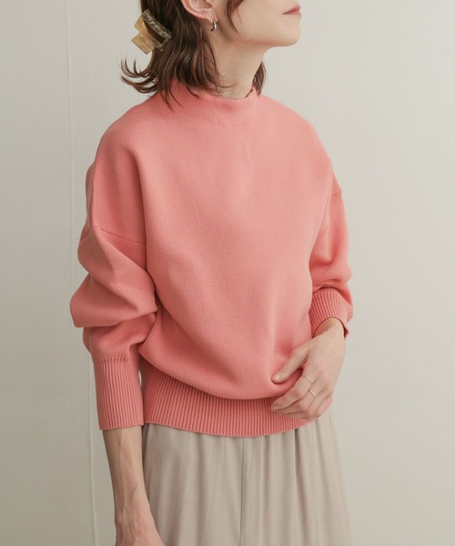 URBAN RESEARCH DOORS(アーバンリサーチドアーズ)の「ボトルネックKNITプルオーバー(ニット/セーター・レディース・ブラック/モカ/ブルー/ピンク/ネイビー/オフホワイト・ONE)」の15枚目の写真