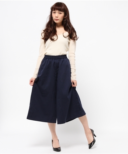 WEGO(ウィゴー)の「WEGO/ワイドサロペット(サロペット/オーバーオール・レディース・ベージュ/ネイビー・FREE)」の11枚目の写真