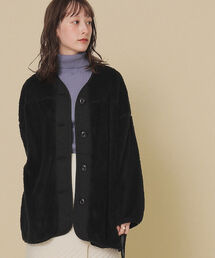 Ray BEAMS | Ray BEAMS / ボア フリース ビッグ カーディガン(カーディガン/ボレロ)
