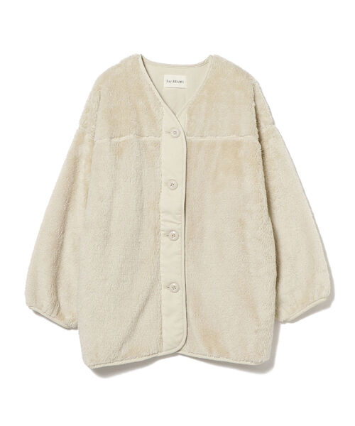 Ray BEAMS(レイビームス)の「Ray BEAMS / ボア フリース ビッグ カーディガン(カーディガン/ボレロ・レディース・ブラック/ベージュ/オフホワイト・ONE SIZE)」の16枚目の写真