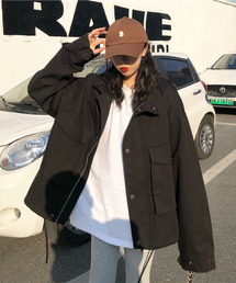 emi+ | BIGシルエットハイネックジャケット(ミリタリージャケット)