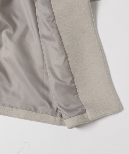 LOWRYS FARM（ローリーズファーム）の「メリノノーカラーコート　949104（ノーカラージャケット・レディース・ブラック/ブラウン/ブルー/アイボリー・FREE）」の15枚目の写真