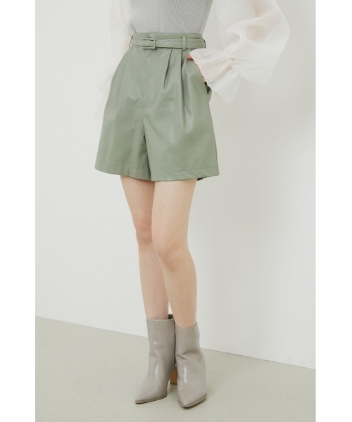 rienda（リエンダ）の「フェイクレザーショートパンツ（その他パンツ・レディース・ブラック/パープル/ライトグリーン・SMALL/MEDIUM/X-SMALL）」の22枚目の写真