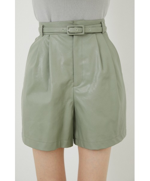 rienda（リエンダ）の「フェイクレザーショートパンツ（その他パンツ・レディース・ブラック/パープル/ライトグリーン・SMALL/MEDIUM/X-SMALL）」の10枚目の写真