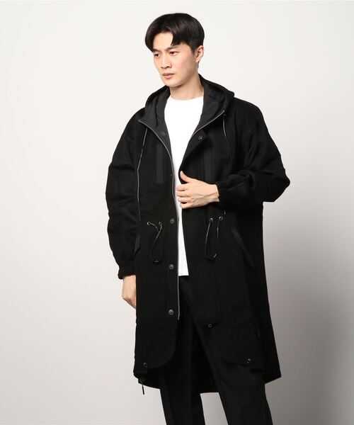 【新品同様】C-DIEM カルぺディエム　モッズコート　リバーシブル　ウール　黒 楽天市場】C DIEM(カルペディエム)ライトウールリバーシブル