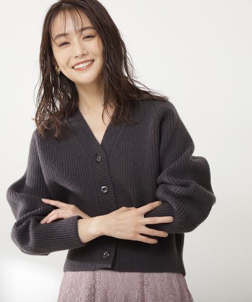 N.(N. Natural Beauty Basic)(エヌエヌナチュラルビューティーベーシック)の「◆ハミルトン カーディガン(カーディガン/ボレロ・レディース・オフホワイト/スミクロ/ベージュ/グリーン/レッド・MEDIUM)」の3枚目の写真