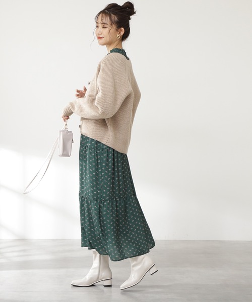 N.(N. Natural Beauty Basic)(エヌエヌナチュラルビューティーベーシック)の「◆ハミルトン カーディガン(カーディガン/ボレロ・レディース・オフホワイト/スミクロ/ベージュ/グリーン/レッド・MEDIUM)」の16枚目の写真