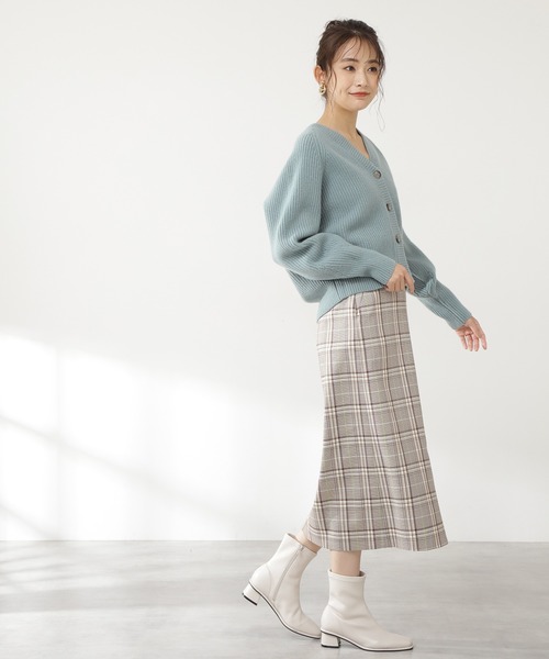 N.(N. Natural Beauty Basic)(エヌエヌナチュラルビューティーベーシック)の「◆ハミルトン カーディガン(カーディガン/ボレロ・レディース・オフホワイト/スミクロ/ベージュ/グリーン/レッド・MEDIUM)」の14枚目の写真