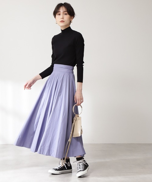 N.（N. Natural Beauty Basic）（エヌエヌナチュラルビューティーベーシック）の「サーキュラーフレアマキシスカート《S Size Line》（スカート・レディース・ブラウン/ボルドー/パープル・SMALL/MEDIUM）」の8枚目の写真