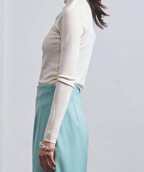 UNITED ARROWS（ユナイテッドアローズ）の「＜UNITED ARROWS＞W 18G リブ タートルネック ニット B（ニット/セーター・レディース・オフホワイト/ブラック/グレー・FREE）」の12枚目の写真