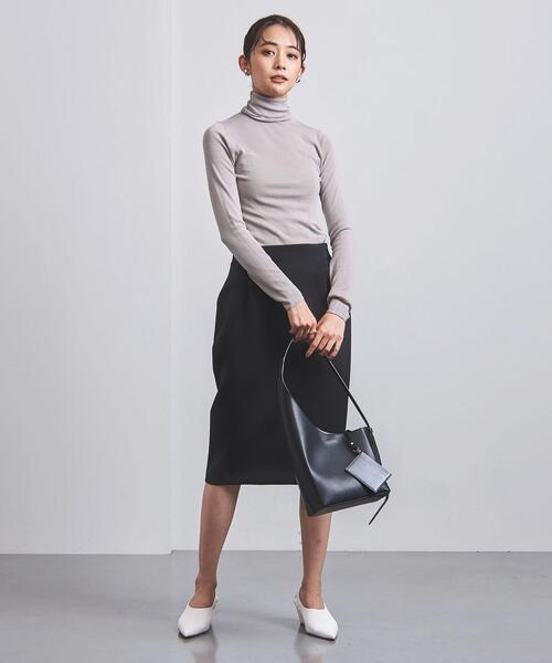 UNITED ARROWS（ユナイテッドアローズ）の「＜UNITED ARROWS＞W 18G リブ タートルネック ニット B（ニット/セーター・レディース・オフホワイト/ブラック/グレー・FREE）」の18枚目の写真