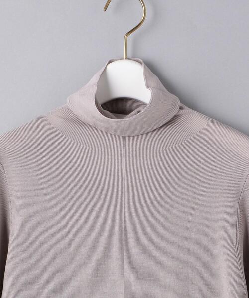 UNITED ARROWS（ユナイテッドアローズ）の「＜UNITED ARROWS＞W 18G リブ タートルネック ニット B（ニット/セーター・レディース・オフホワイト/ブラック/グレー・FREE）」の4枚目の写真