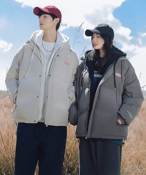 HOOK（フック）の「【HOOK】ストリート風レイヤード風中綿・ダウンジャケット（ダウンジャケット/コート・メンズ・グレー/ホワイト/ブラック・L/XL/XXL/M）」の10枚目の写真