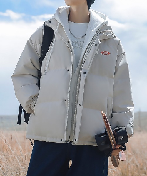 HOOK（フック）の「【HOOK】ストリート風レイヤード風中綿・ダウンジャケット（ダウンジャケット/コート・メンズ・グレー/ホワイト/ブラック・L/XL/XXL/M）」の17枚目の写真