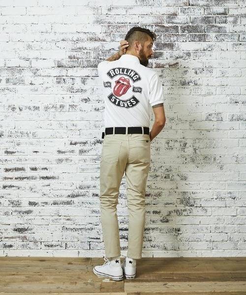 RAWLIFE(ロウライフ)の「BACK SPIN!/バックスピン!/【RollingStones】RS TOUR 1978PT POLO SHIRT(ポロシャツ・メンズ・ホワイト/ブラック・LARGE/X-LARGE)」の9枚目の写真