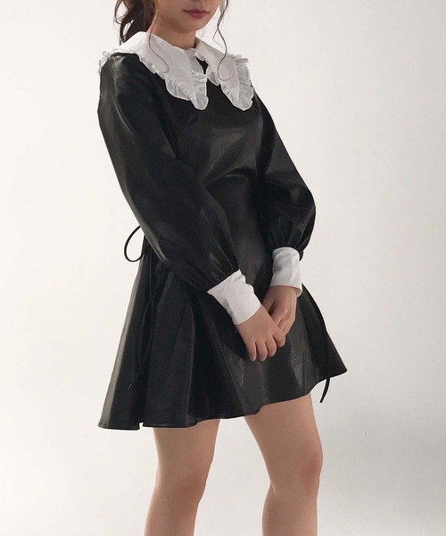 セール フリル付け襟レザーワンピース ワンピース Junoah ジュノア のファッション通販 Zozotown セール フリル付け襟レザーワンピース ワンピース Junoah ジュノア のファッション通販 Zozotown