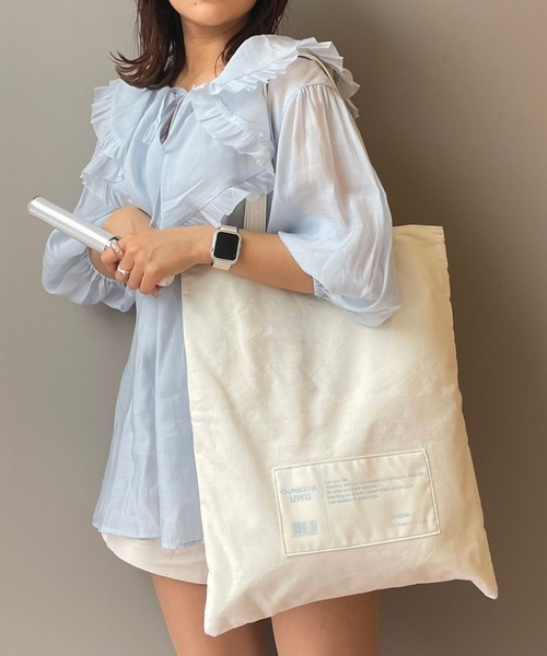 Heather（ヘザー）の「Heather推し活トートバッグ　257519（トートバッグ・レディース・ホワイト/ブルー/グリーン/イエロー/レッド・ONE SIZE）」の4枚目の写真