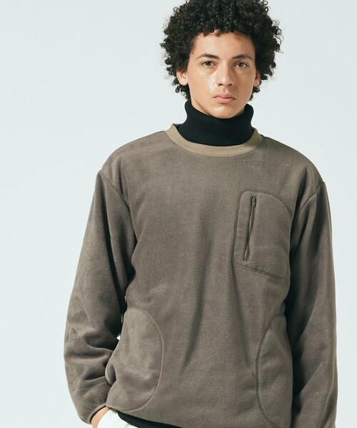 J.PRESS YORK STREET（ジェイプレスヨークストリート）の「【UNISEX】プルオーバーフリーストレーナー（スウェット・メンズ・ブラウン系/アイボリー系/ダルブルー系/パープル系・SMALL/MEDIUM/LARGE）」の2枚目の写真