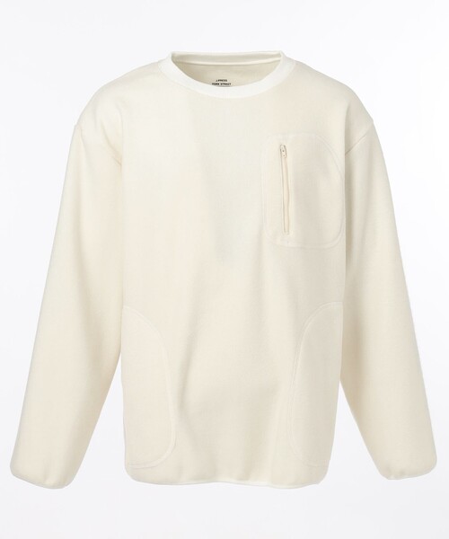 J.PRESS YORK STREET（ジェイプレスヨークストリート）の「【UNISEX】プルオーバーフリーストレーナー（スウェット・メンズ・ブラウン系/アイボリー系/ダルブルー系/パープル系・SMALL/MEDIUM/LARGE）」の3枚目の写真