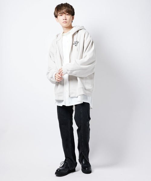 re_k by JUNRED（レクバイジュンレッド）の「re_k by JUNRED / バルーンスリーブBIGジップパーカー（パーカー・メンズ・ブラック系その他/グレー/モスグリーン・M/L/S）」の7枚目の写真