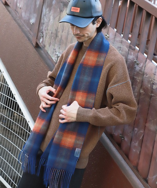 niko and...（ニコアンド）の「ウールカシミヤリバーマフラー（マフラー・メンズ・ベージュ/ブラウン/グレー/ブルー/ブラック・FREE）」の5枚目の写真