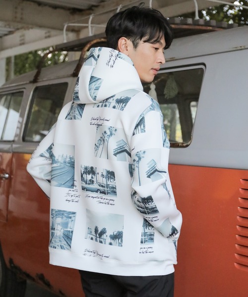 UNION STATION（ユニオンステーション）の「メモリアルフォトプリントP/Oパーカー（パーカー・メンズ・ホワイト/ブラック・LL/M/L）」の3枚目の写真