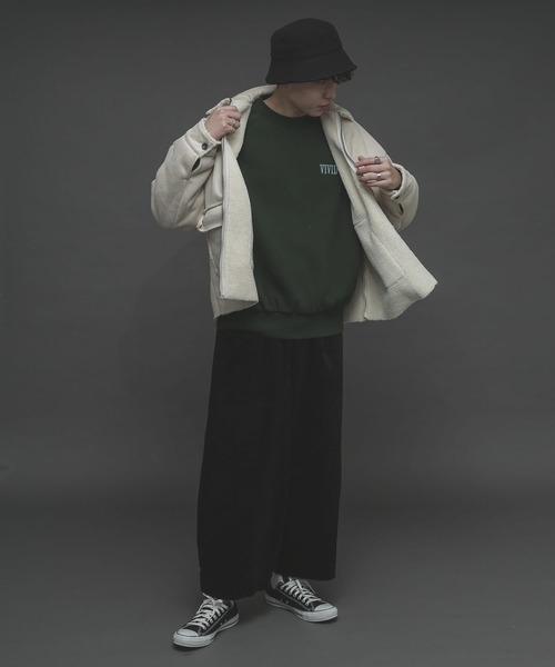 SENSE OF PLACE by URBAN RESEARCH（センスオブプレイスバイアーバンリサーチ）の「ムートンジップブルゾン（ムートンコート・メンズ・ライトベージュ/ブラック/ミント・MEDIUM/LARGE）」の20枚目の写真