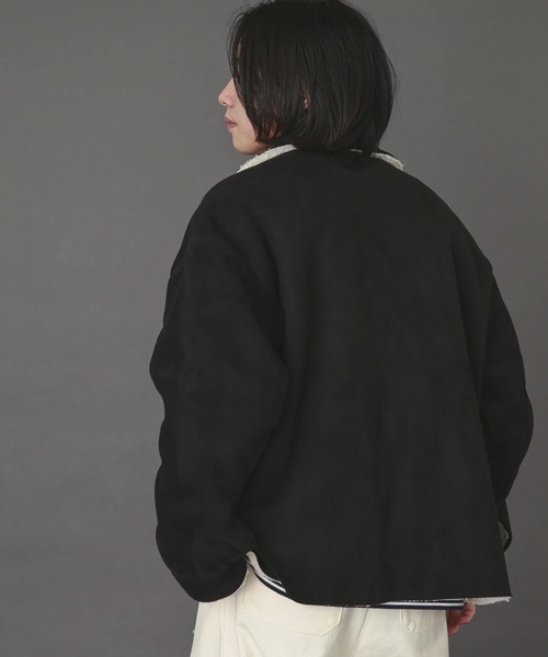 SENSE OF PLACE by URBAN RESEARCH（センスオブプレイスバイアーバンリサーチ）の「ムートンジップブルゾン（ムートンコート・メンズ・ライトベージュ/ブラック/ミント・MEDIUM/LARGE）」の22枚目の写真