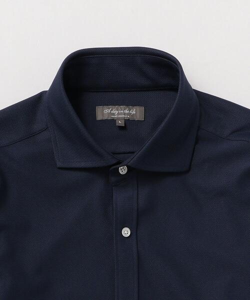 UNITED ARROWS LTD. OUTLET(ユナイテッドアローズアウトレット)の「<A DAY IN THE LIFE>トリコット ワイドカラーシャツ(シャツ/ブラウス・メンズ・ホワイト/ネイビー・L/M)」の4枚目の写真