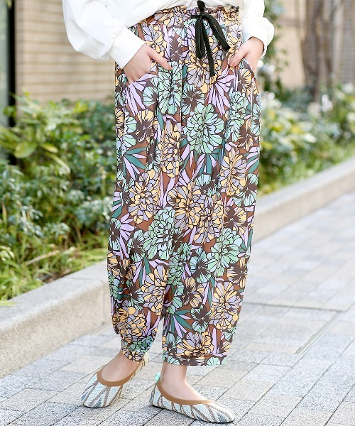 チチカカ（チチカカ）の「吸汗速乾ハイストレッチタイ風パンツ（その他パンツ・レディース・ブラック/パープル/その他1・FREE）」の3枚目の写真