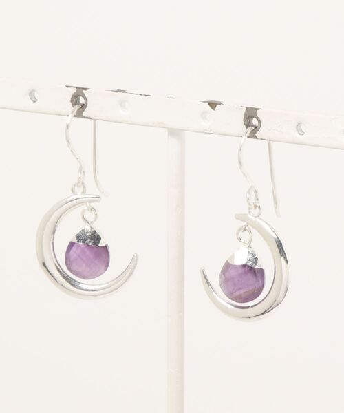 チャイハネ（チャイハネ）の「【チャイハネ】ムーンフェーズピアス（ピアス（両耳用）・レディース・グリーン/オレンジ/その他/ライトピンク/ケリーグリーン/クリア/ライトイエロー/パープル/アクア・FREE）」の5枚目の写真