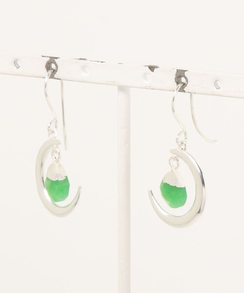 チャイハネ（チャイハネ）の「【チャイハネ】ムーンフェーズピアス（ピアス（両耳用）・レディース・グリーン/オレンジ/その他/ライトピンク/ケリーグリーン/クリア/ライトイエロー/パープル/アクア・FREE）」の3枚目の写真