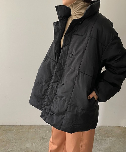 210nouve（トゥージュヌーブ）の「ファイバーダウンスタンドカラージャケット（ダウンジャケット/コート・レディース・ホワイト/ブラック/モカ・FREE）」の13枚目の写真