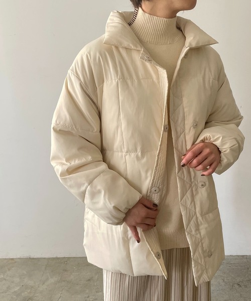 210nouve（トゥージュヌーブ）の「ファイバーダウンスタンドカラージャケット（ダウンジャケット/コート・レディース・ホワイト/ブラック/モカ・FREE）」の22枚目の写真