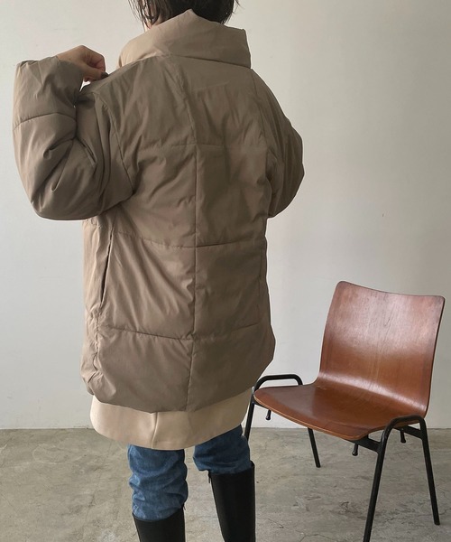 210nouve（トゥージュヌーブ）の「ファイバーダウンスタンドカラージャケット（ダウンジャケット/コート・レディース・ホワイト/ブラック/モカ・FREE）」の8枚目の写真