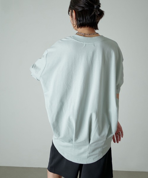 KANGOL EXTRA COMFORT(カンゴールエクストラコンフォート)の「【KANGOL EXTRA COMFORT(カンゴール エクストラコンフォート)】後ろタック Kロゴ刺繍ビックシルエットチュニック(チュニック・レディース・ライトグレー/ネイビー/ピンク/ライトグリーン・LL/M/L)」の19枚目の写真