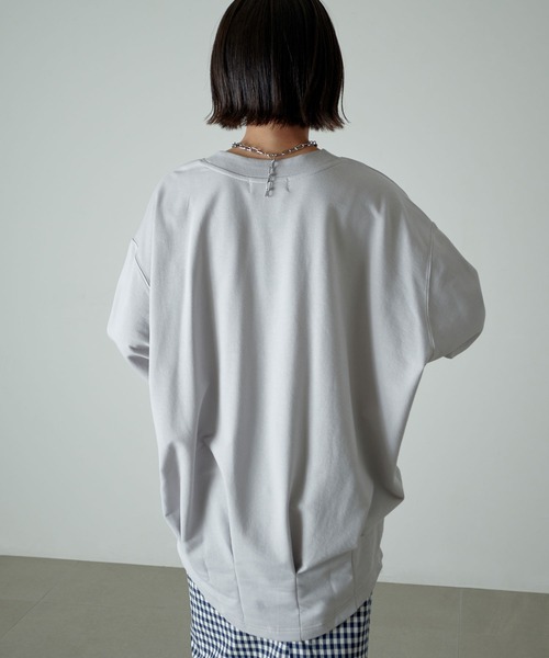 KANGOL EXTRA COMFORT(カンゴールエクストラコンフォート)の「【KANGOL EXTRA COMFORT(カンゴール エクストラコンフォート)】後ろタック Kロゴ刺繍ビックシルエットチュニック(チュニック・レディース・ライトグレー/ネイビー/ピンク/ライトグリーン・LL/M/L)」の11枚目の写真