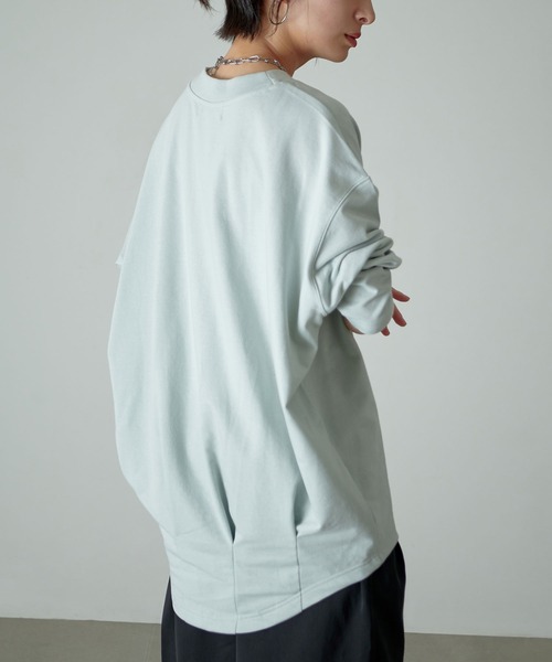 KANGOL EXTRA COMFORT(カンゴールエクストラコンフォート)の「【KANGOL EXTRA COMFORT(カンゴール エクストラコンフォート)】後ろタック Kロゴ刺繍ビックシルエットチュニック(チュニック・レディース・ライトグレー/ネイビー/ピンク/ライトグリーン・LL/M/L)」の18枚目の写真