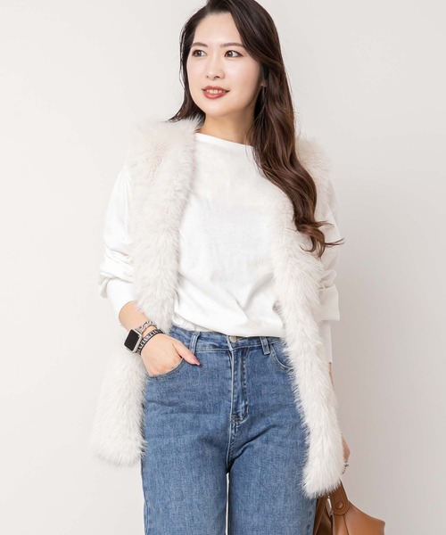 fifth(フィフス)の「ファーベスト(ベスト・レディース・ブラック/グレー/アイボリー・MEDIUM)」の7枚目の写真