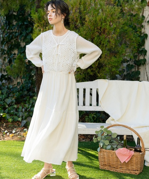 ワンピース ドレス Cheek チーク のワンピース レースベストセットワンピース 221 529 179 001 を購入できます Archives ワンピース レースベストセットワンピース ワンピース Cheek チーク のファッション