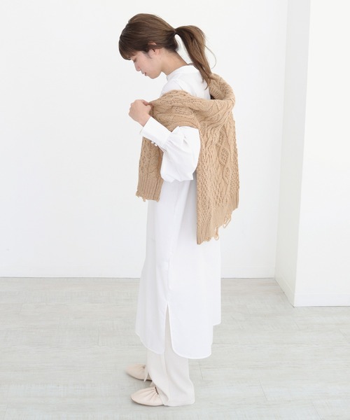 CLEIO（クレイオ）の「【CLEIO】ボリュームスリーブシャツワンピース（ワンピース・レディース・ブラック/オフホワイト・FREE）」の12枚目の写真