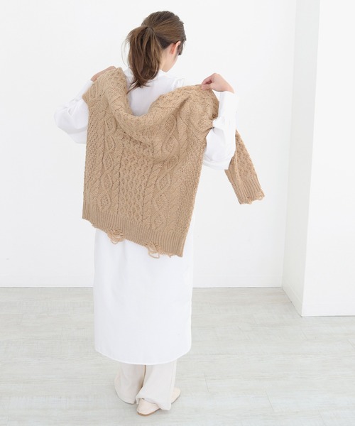 CLEIO（クレイオ）の「【CLEIO】ボリュームスリーブシャツワンピース（ワンピース・レディース・ブラック/オフホワイト・FREE）」の13枚目の写真